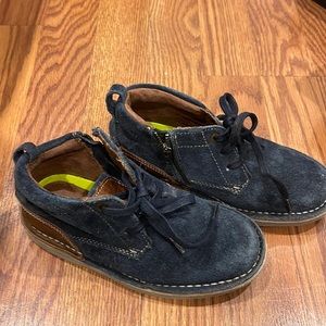 Boys blue suede boots. Size 12. Broken in, good condition. Florsheim memory foam